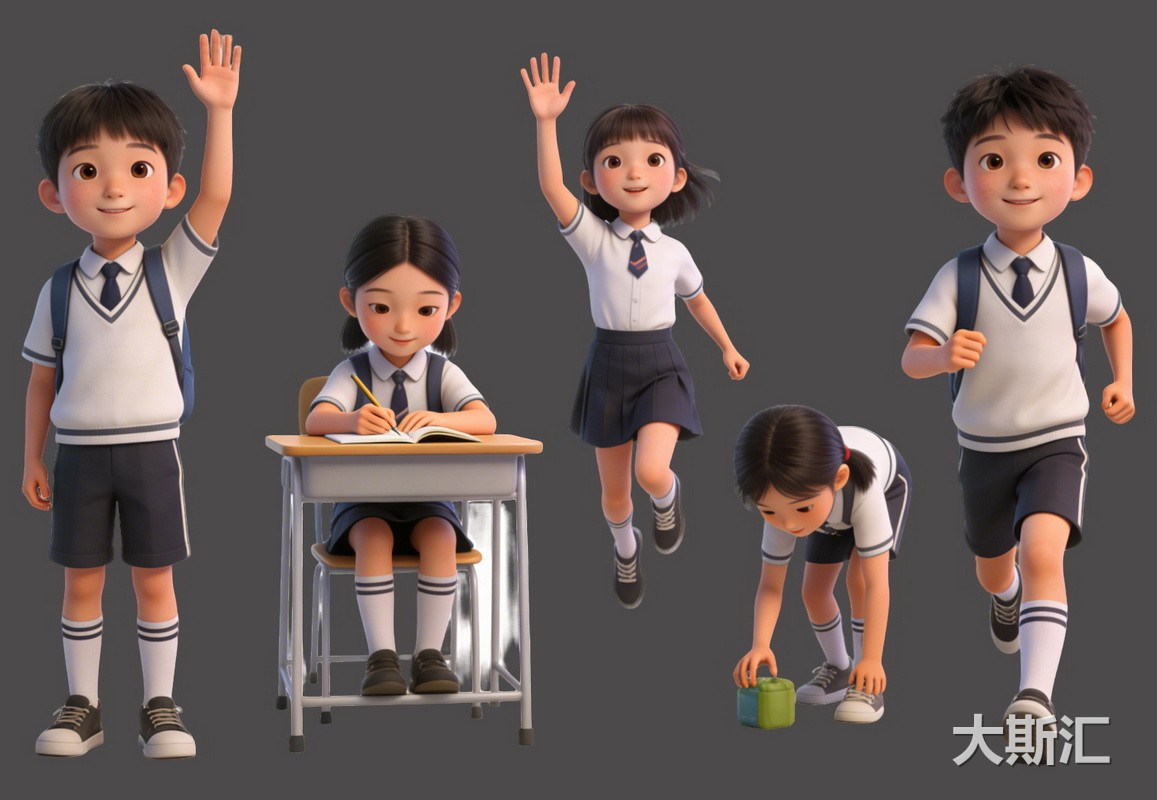 小学生2D人物预览图
