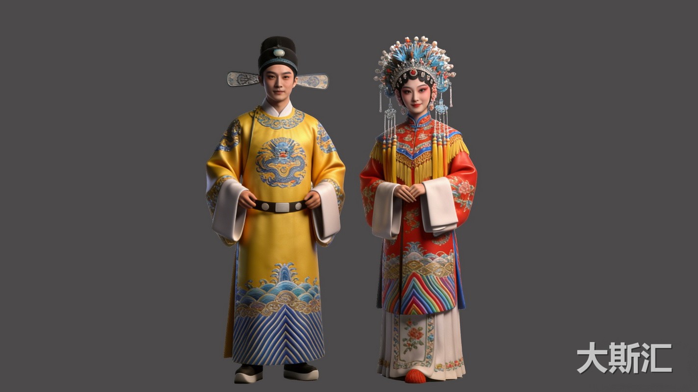 黄梅戏曲人物PNG人物预览图