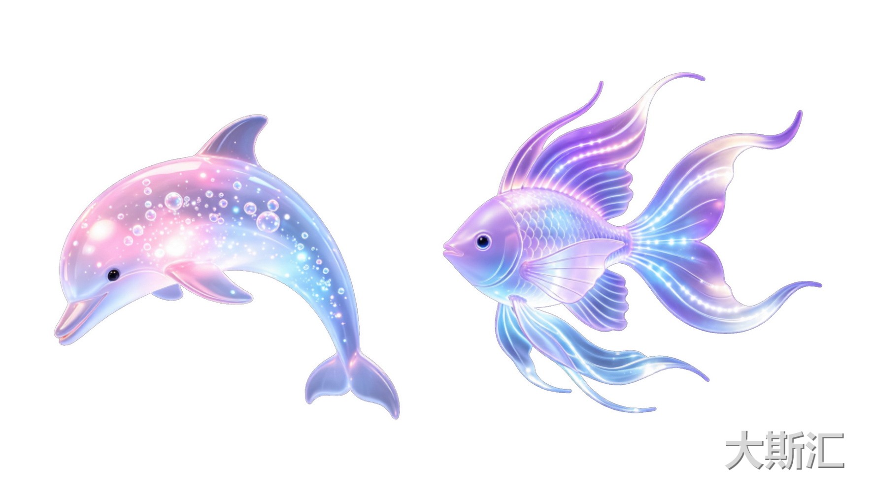 海洋生物夜景灯光海洋动物SU模型