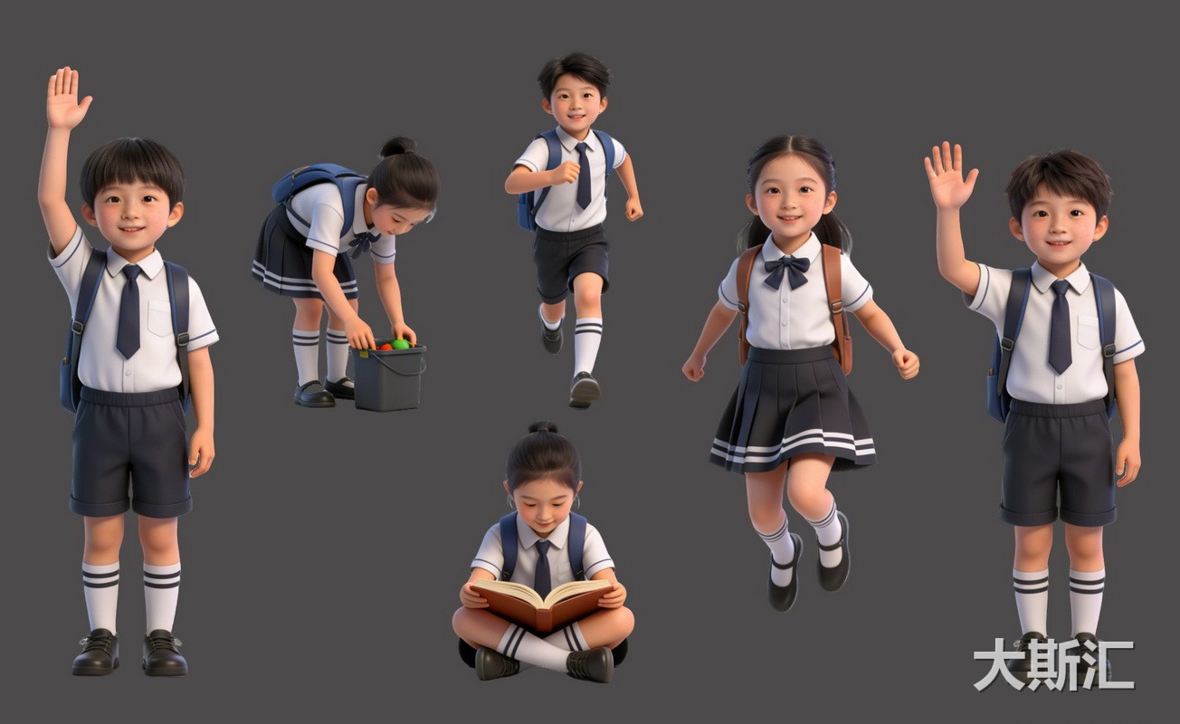 小学生2D人物预览图