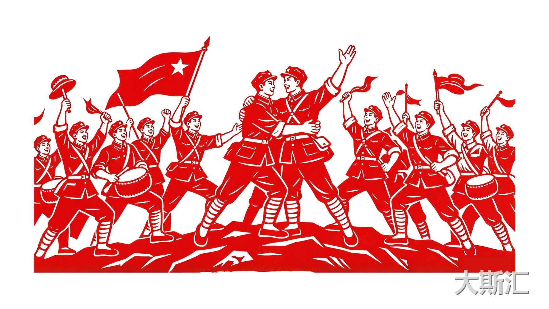 革命人物 剪纸 SU模型