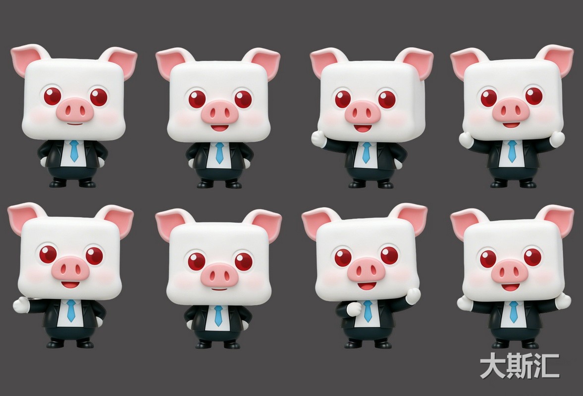卡通小马人物IP形象雕塑PNG免扣预览图