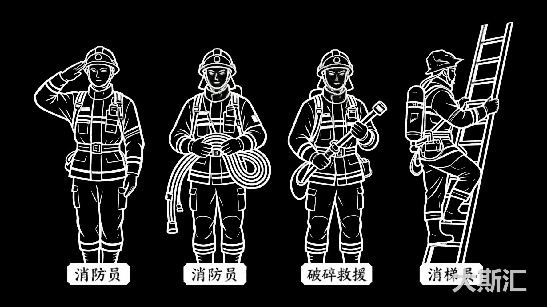 消防员人物SU模型